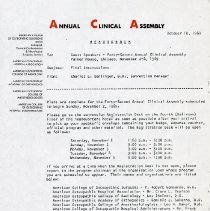 Inter-Office Memo to Speakers from Charles L. Ballinger