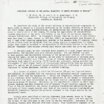 Continued Studies on the Axonal Transport of Nerve Proteins to Muscle