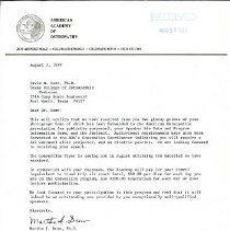 Letter to Irvin Korr from Martha Drew