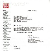 Letter to Irvin Korr from Gary Wainer