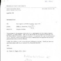 Memorandum to Participants in the FIMM Congress from Philip Greenman