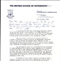 Letter to Irvin Korr from Colin Dove