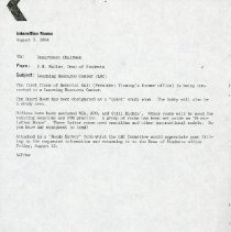 Inter-Office Memo to Department Chairmen from Francis M. Walter