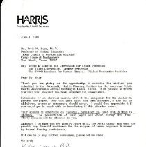 Correspondence between Irvin Korr and Karen Van Wagner