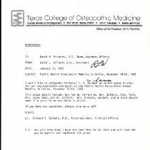 Memorandum to David Richards from Ralph Willard