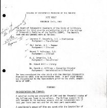 College of Osteopathic Medicine of the Pacific Site Visit