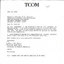 Letter to Hannah Hedrick from Irvin Korr