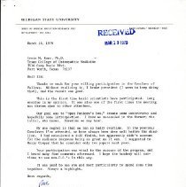 Robert Ward Correspondence