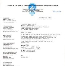 Letter to Irvin Korr from Jerry Polsinelli