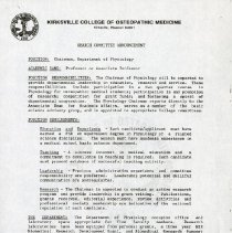 Search Committee Announcement