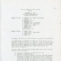 Executive Council of the Faculty Minutes