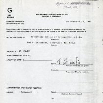 American Osteopathic Association Bureau of Research Grant Applications