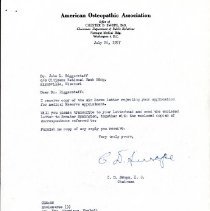 Letter to John Biggerstaff from C. D. Swope