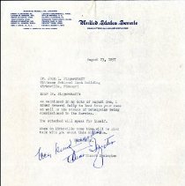 Letter to John Biggerstaff from Stuart Symington