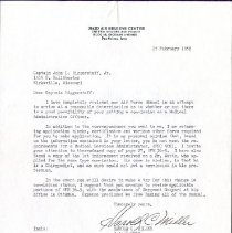 Letter to John Biggerstaff from Harold Miller