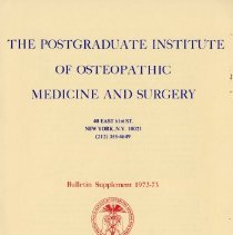 The Postgraduate Institute of Osteopathic Medicine and Surgery Bulletin Sup