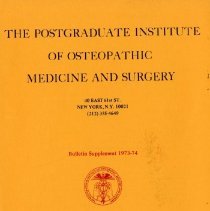 The Postgraduate Institute of Osteopathic Medicine and Surgery Bulletin Sup