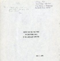 Report from the Task Force on Educational Goals to the Curriculum Committee