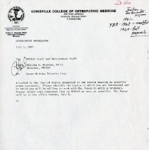 Inter-Office Memo to OMERAD Staff and Development Staff from Phillip E. Mes