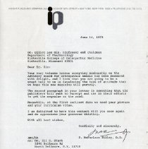 Letter to Elliott Lee Hix from R. McFarlane Tilley