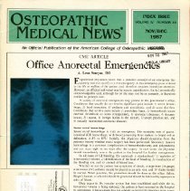 Osteopathic Medical News Volume 4, Number 10