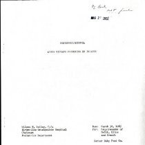 Methemoglobinemia Acute Nitrate Poisoning in Infants