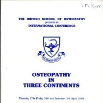 Osteopathy in Three Continents