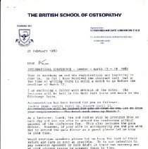 Letter to Irvin Korr from Colin Dove