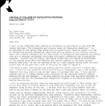 Letter to Irvin Korr from Jerry Dickey