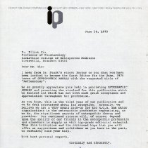 Letter to Elliott Lee Hix from R. McFarlane Tilley