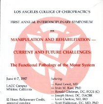 LACC Manipulation and Rehabilitation Interdisciplinary Symposium Program