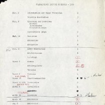 Pharmacology Lecture Schedule