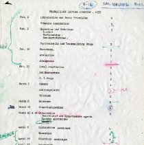 Pharmacology Lecture Schedule