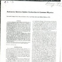 Autonomic Nervous System Dysfunction in Common Migraine