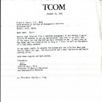 Letter to Frank Myers from Irvin Korr