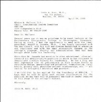 Letter to Elaine Wallace from Irvin Korr