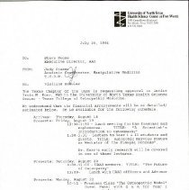 Letter to Steve Noone from Judy Staser