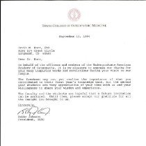 Letter to Irvin Korr from Bobby Johnson