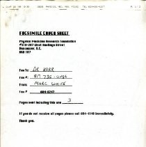 Letter to Irvin Korr from Marc White