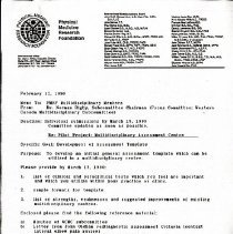 Letter to PMRF Multidisciplinary Members from Norman Rigby