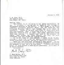 Correspondence between Irvin Korr and J. Mark Bailey