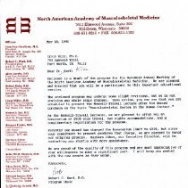 Letter to Irvin Korr from Robert Ward