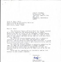 Correspondence between Irvin Korr and Alan Weidner