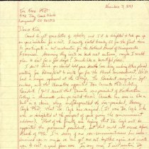 Letter to Irvin Korr from Joe Keating