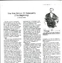 The First School of Osteopathy (The Beginning)
