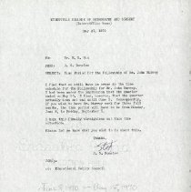 Inter-Office Mem to Elliott Lee Hix from John Stedman Denslow