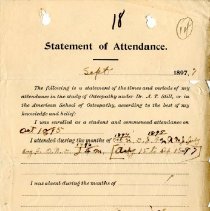 Statement of Attendance for W.L. Harlan