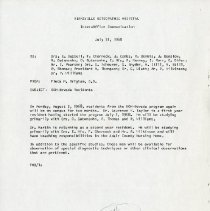 Inter-Office Memo to Various Faculty from Fleda M. Brigham