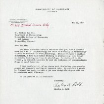 Letter to Elliott Lee Hix from Charles A. Robb