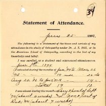 Statement of Attendance for George W. Tull